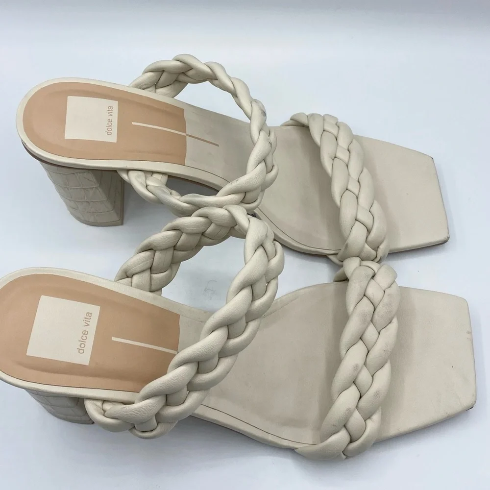 Dolce Vita Paily Heeled Sandals, Ivory Size 11 *‎ Please read NOTE*
